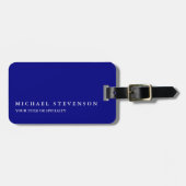 Unique Modern Navy Blue Bagagelabel (Voorkant horizontaal)