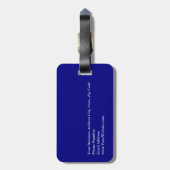 Unique Modern Navy Blue Bagagelabel (Achterkant verticaal)