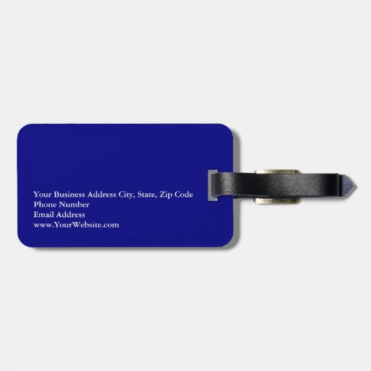 Unique Modern Navy Blue Bagagelabel (Achterkant horizontaal)