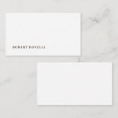 Unique Modern Plain Your Name Minimalist Informatiekaartje (Voorkant / Achterkant)