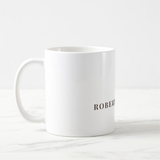 Unique Modern Plain Your Name Minimalist Koffiemok (Links)