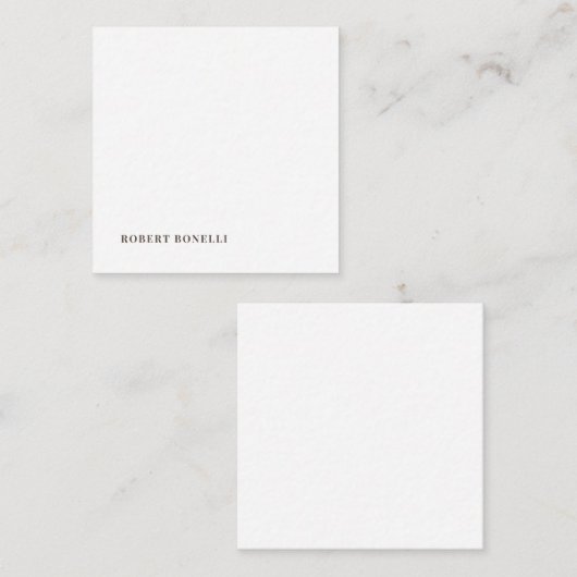 Unique Modern Plain Your Name Minimalist Notitiekaartje (Voorkant / Achterkant)