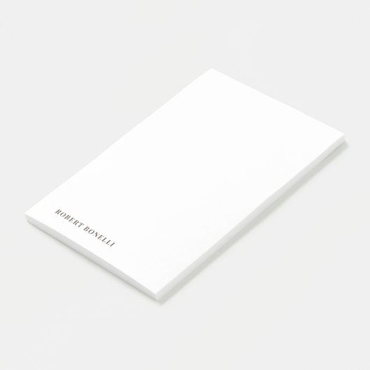 Unique Modern Plain Your Name Minimalist Post-it® Notes (Schuin)
