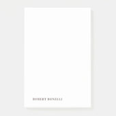 Unique Modern Plain Your Name Minimalist Post-it® Notes (Voorkant)