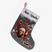 Unique Mom Loves Sweets Roses and Perfume Photo Kleine Kerstsok (Voorkant (Hangend))