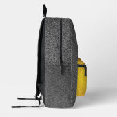 (Unique Monogram & Initiaal naam) Luxury Black Gol Bedrukte Rugzak (Links)