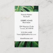 Unique Monstera laat botanische Planten fotografer Visitekaartje (Achterkant)