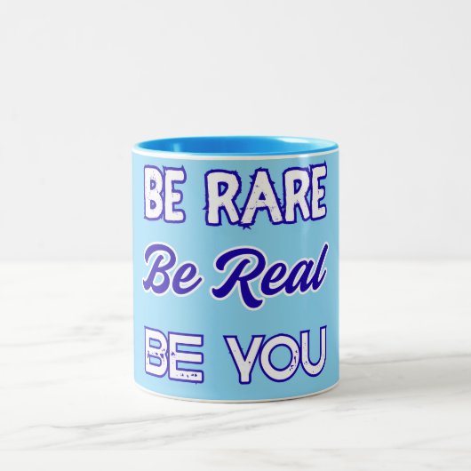 unique & motivational tweekleurige koffiemok (Center)