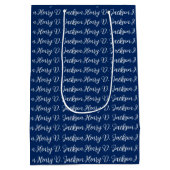 Unique Navy Blue Classical Handwriting Plain Medium Cadeauzakje (Achterkant)
