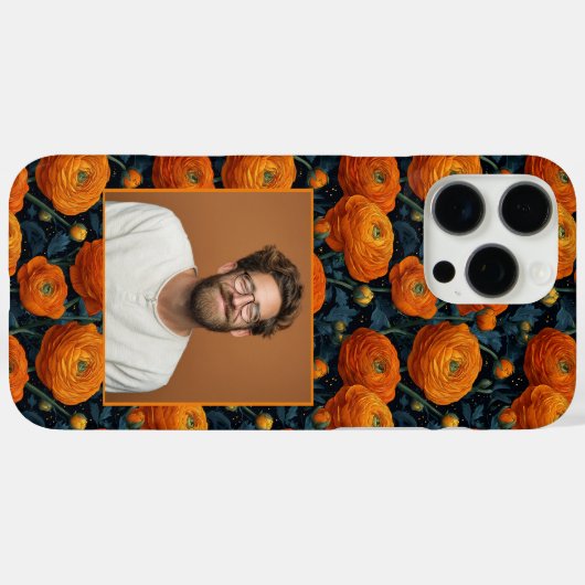 Unique Newlywed Gift Ranunculus Flower Photo Case-Mate iPhone Case (Achterkant (horizontaal))