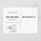 Unique Newspaper Classic Save The Date Aankondigingskaart (Achterkant)