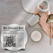  Unique Newspaper Fun Facts Photo Wedding Napkins Servet