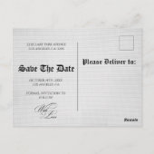 Unique Newspaper Funny Kids Save the Date Wedding  Briefkaart (Achterkant)