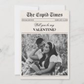 Unique Newspaper Photo Valentine's Day Card Feestdagenkaart (Voorkant)