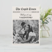 Unique Newspaper Photo Valentine's Day Card Feestdagenkaart (Staand voorkant)