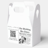 Unique Newspaper Photo Wedding Favor Box Bedankdoosjes (Geopend)