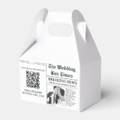 Unique Newspaper Photo Wedding Favor Box Bedankdoosjes (Voorkant Zijde)