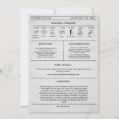 Unique Newspaper Wedding Timeline Kaart (Achterkant)