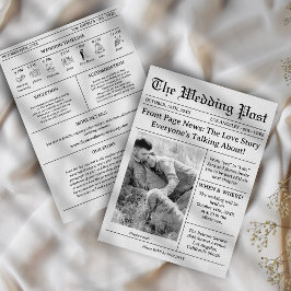 Unique Newspaper Wedding Timeline Kaart