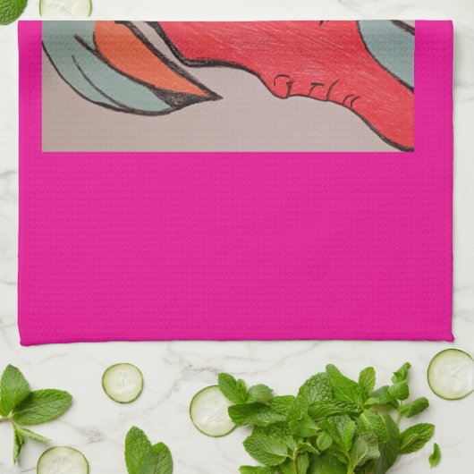 Unique Original Character Art Kitchen Towel Theedoek (Gevouwen)