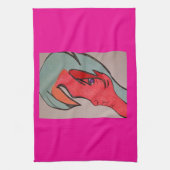 Unique Original Character Art Kitchen Towel Theedoek (Verticaal)