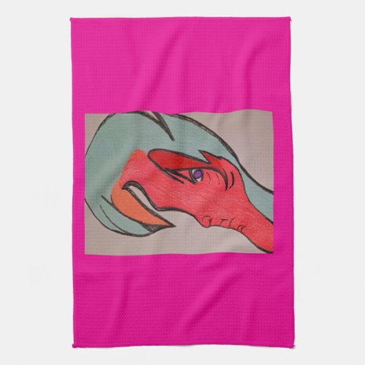 Unique Original Character Art Kitchen Towel Theedoek (Verticaal)