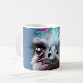 Unique Ostrich design Koffiemok (Voorkant links)