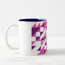 unique patten design mug tweekleurige koffiemok
