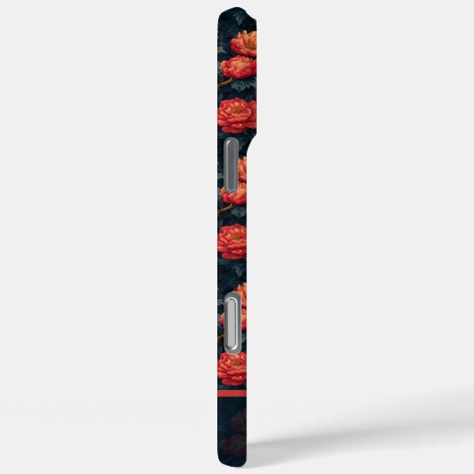 Unique Peonies Customizable Name Iphone Case (Achterkant / Rechts)