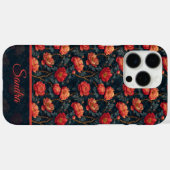 Unique Peonies Customizable Name Iphone Case (Achterkant (horizontaal))