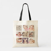 Unique Personalized 9 Photo 2 sided Tote Bag (Achterkant)