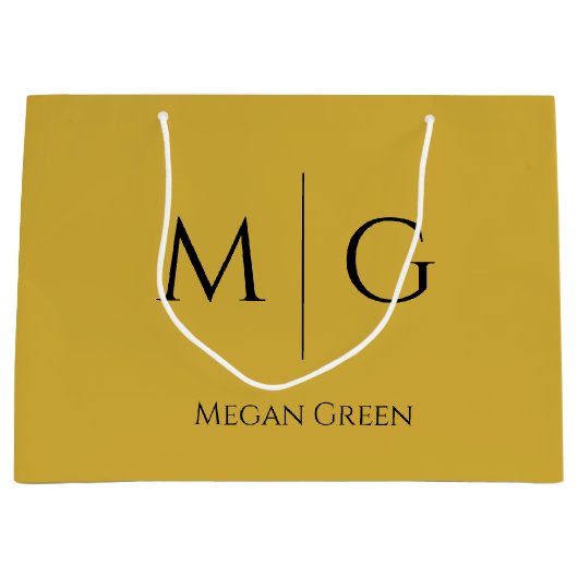 Unique Personalized Monogram Large Gift Bag Design Groot Cadeauzakje (Voorkant)
