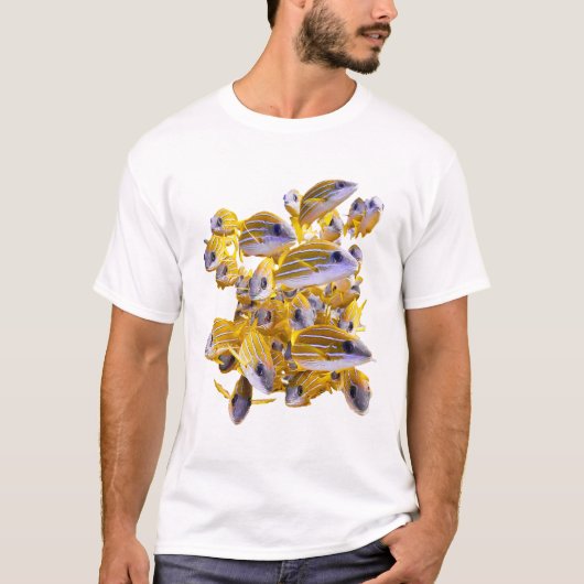 Unique Photo Art Shirt - Yellow Fishes (Voorkant)