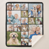 Unique Photo Collage Personalize Modern 18 Picture Sherpa Deken (Voorkant)