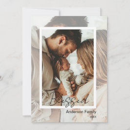 Unique Photo on Photo Tabletop Plaque  Easel Aankondiging