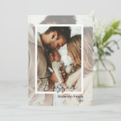 Unique Photo on Photo Tabletop Plaque  Easel Aankondiging (Staand voorkant)