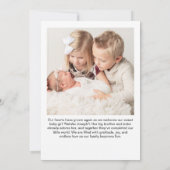 Unique Photo on Photo Tabletop Plaque  Easel Aankondiging (Achterkant)