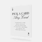 Unique Pick A Card Any Card Wedding Guestbook Acryl Bord (Hoek)