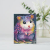 Unique Pink Hamster Dragon Briefkaart (Staand voorkant)