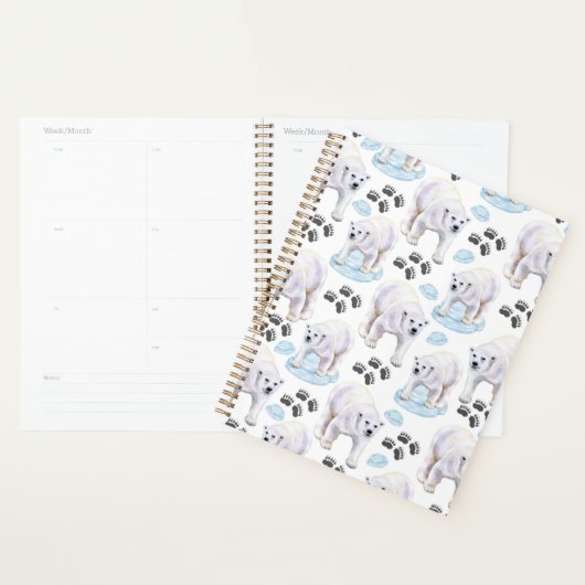 Unique Polar Bears Planner Journal (Display)