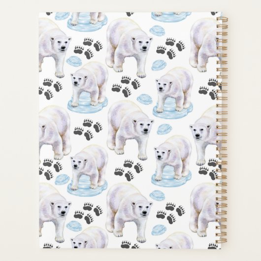 Unique Polar Bears Planner Journal (Achterkant)