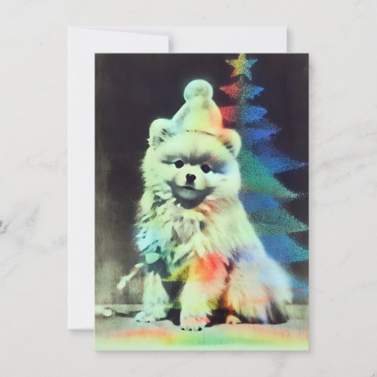Unique Pomeranian Christmas Cards Feestdagenkaart (Voorkant)