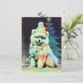 Unique Pomeranian Christmas Cards Feestdagenkaart (Staand voorkant)