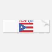 Unique Puerto Rico Flag Folded Bumper Sticker (Voorkant)