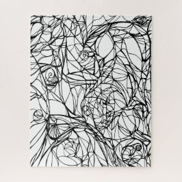 unique PUZZLE hand-drawn line art, color this puzz Legpuzzel
