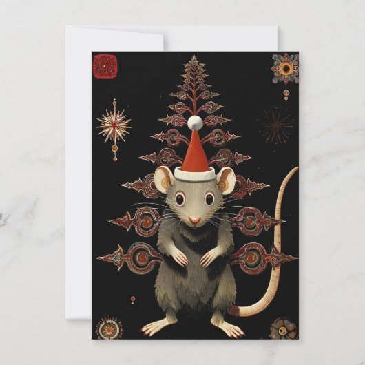 Unique Rat Christmas Cards Feestdagenkaart (Voorkant)