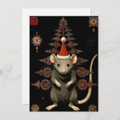 Unique Rat Christmas Cards Feestdagenkaart (Voorkant / Achterkant)