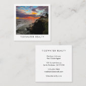 Unique Real Estate Agent Rocks Ocean Beach Photo Vierkante Visitekaartje (Voorkant / Achterkant)