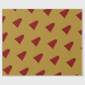 UNIQUE RED GOLD CHRISTMAS TREE WRAP CADEAUPAPIER (Vlak)