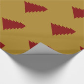 UNIQUE RED GOLD CHRISTMAS TREE WRAP CADEAUPAPIER (Hoek)